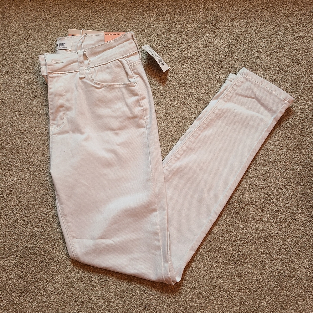 High Rise Skinny Jeans White Denim Size 9 / 29 Coastal Casual
